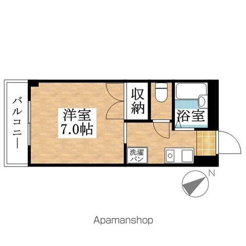 ピアウエスト(1K/1階)の間取り写真