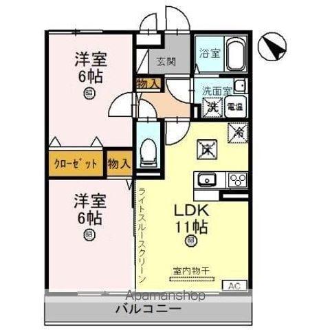 グランフォーレ(2LDK/1階)の間取り写真