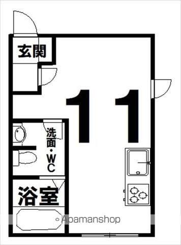 根室本線 御影駅(北海道) 徒歩18分 1階建 築7年(ワンルーム)の間取り写真