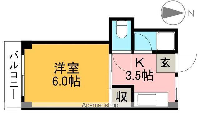 ドエル寿(1K/3階)の間取り写真