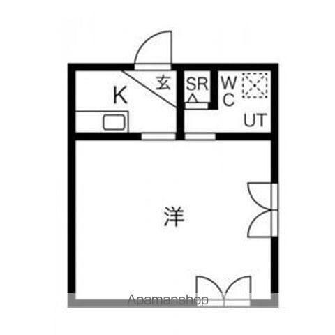 フェリシテ大田区中央(1K/1階)の間取り写真