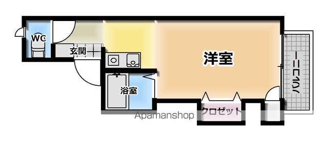 KHコーポ(1K/3階)の間取り写真