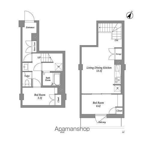 ザ・レジデンス用賀(2LDK/B1階)の間取り写真