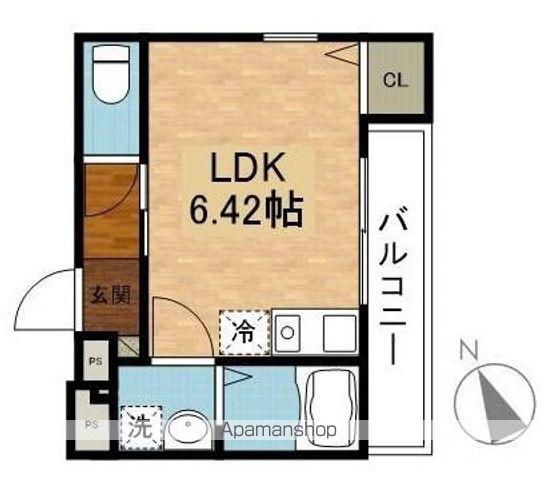 アミティエ南草津(ワンルーム/2階)の間取り写真