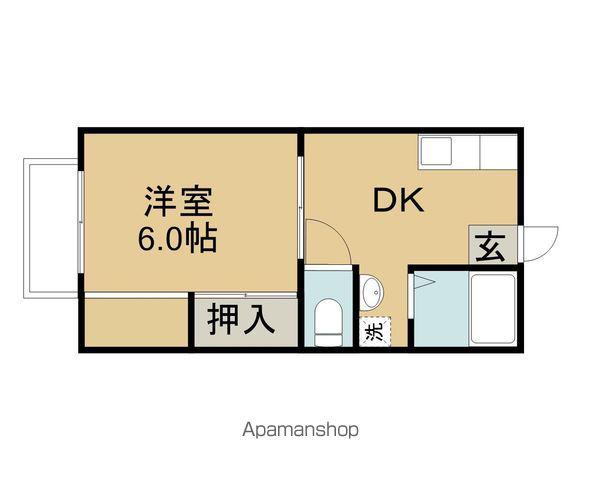 サンシティ日吉(1DK/2階)の間取り写真