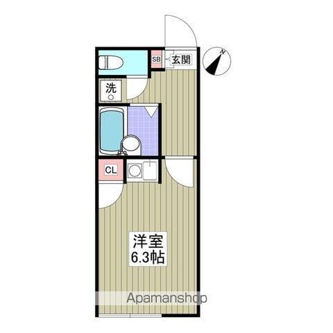 スターヒルズ(ワンルーム/1階)の間取り写真