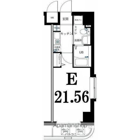 グリフィン新横浜・アリーナ前(1K/9階)の間取り写真