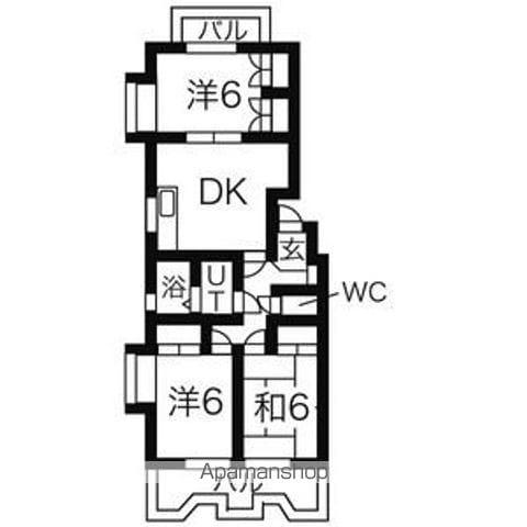 メゾン加藤II(3DK/4階)の間取り写真