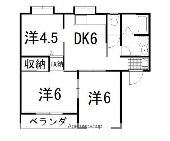 光ハイツ(3DK/1階)の間取り写真