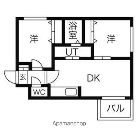 プロヴィデンス北円山(2LDK/1階)の間取り写真