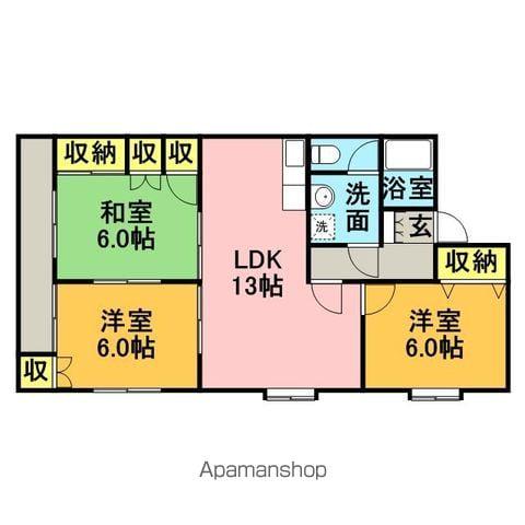 HAPPINESS 8(3LDK/1階)の間取り写真