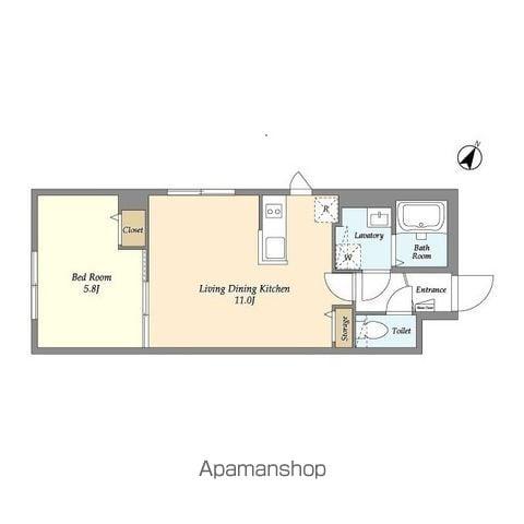 タスキSMART新大塚Ⅱ(1LDK/1階)の間取り写真