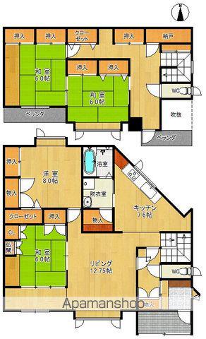 根室本線 帯広駅 徒歩30分 2階建 築34年(4LDK)の間取り写真