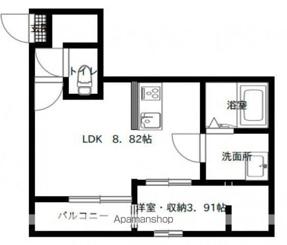 フリートフォルヴィラ古江新町A(1LDK/1階)の間取り写真
