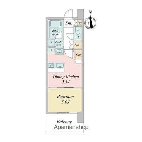 エルスタンザ仙台駅東(1DK/4階)の間取り写真