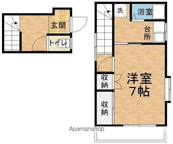 サンフレンド(1K/2階)の間取り写真