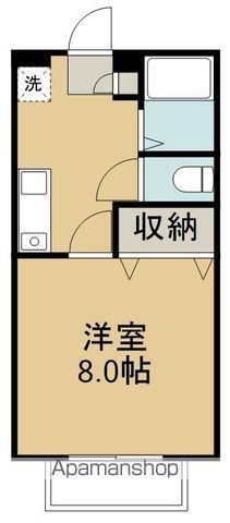 エンゼルロード(1K/2階)の間取り写真