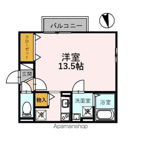 ウィルモアA(ワンルーム/2階)の間取り写真