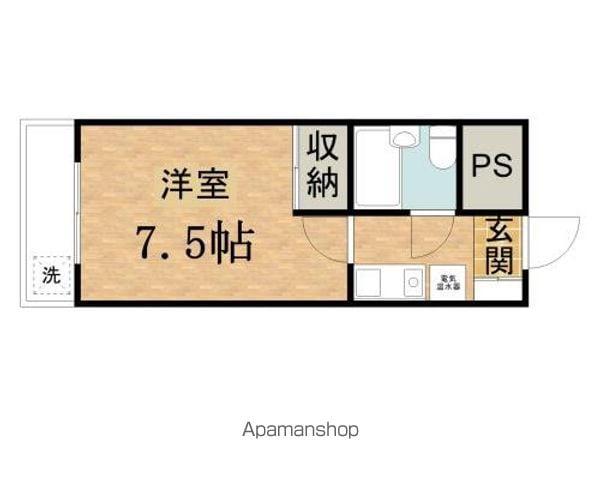 ベラフロール(1K/1階)の間取り写真
