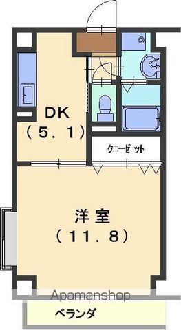 ドリーム・ピア(1DK/8階)の間取り写真