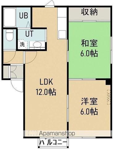 OCEAN洋(2LDK/1階)の間取り写真