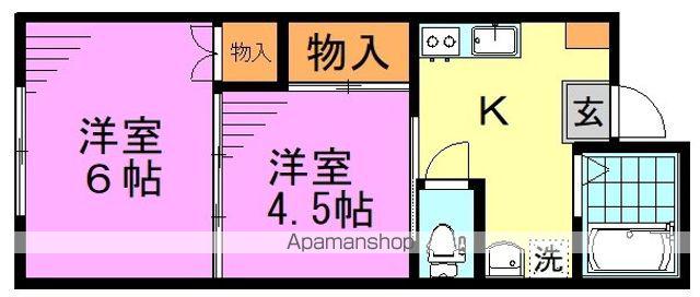 アネックスシュウエイ(2K/1階)の間取り写真