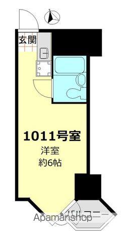 東京ベイビュウ(ワンルーム/10階)の間取り写真