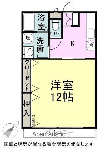 LIMPIA桔梗(1K/3階)の間取り写真