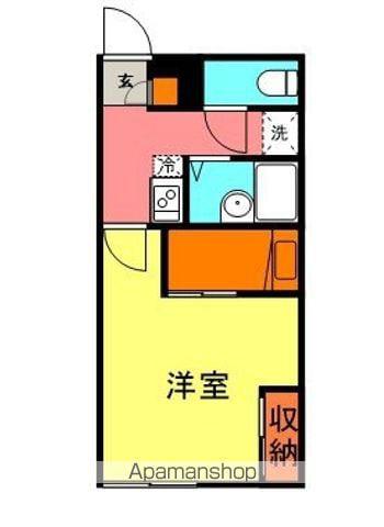 レオパレス大城(1K/1階)の間取り写真