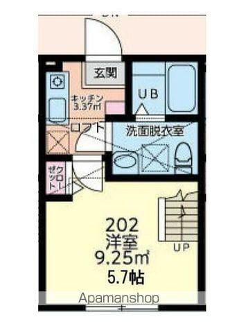 スイング西谷(1K/2階)の間取り写真