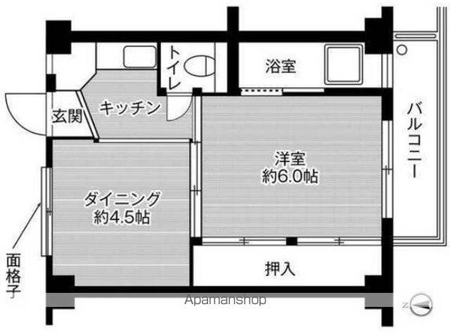 ビレッジハウス相筋2号棟(1DK/1階)の間取り写真
