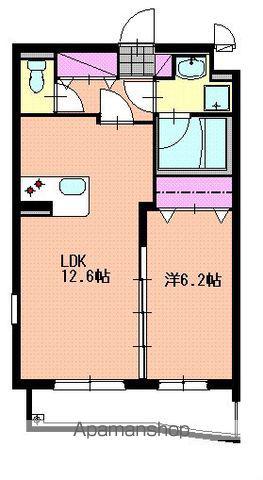 グリシーヌ(1LDK/2階)の間取り写真