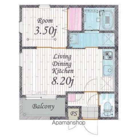 CHERIM 本陣十王町 サウス(1LDK/3階)の間取り写真