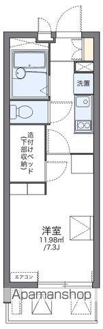 レオパレスフラッシュステージ(1K/2階)の間取り写真