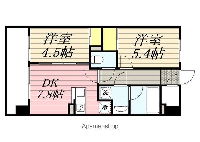 ビエラコート福岡空港東(2DK/13階)の間取り写真