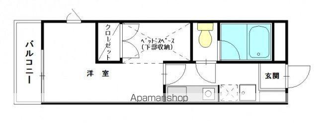 ルームサンコート(1K/2階)の間取り写真