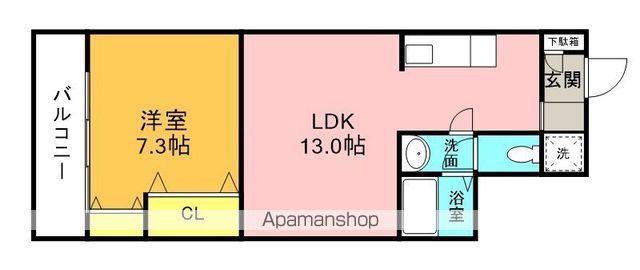 ウィンガーデン(1LDK/7階)の間取り写真