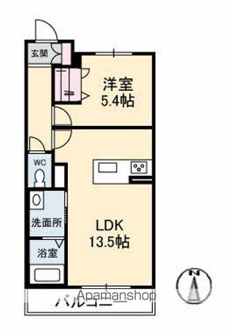 シャーメゾン丸亀(1LDK/3階)の間取り写真