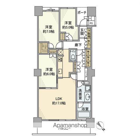 シティタワー品川(3LDK/21階)の間取り写真