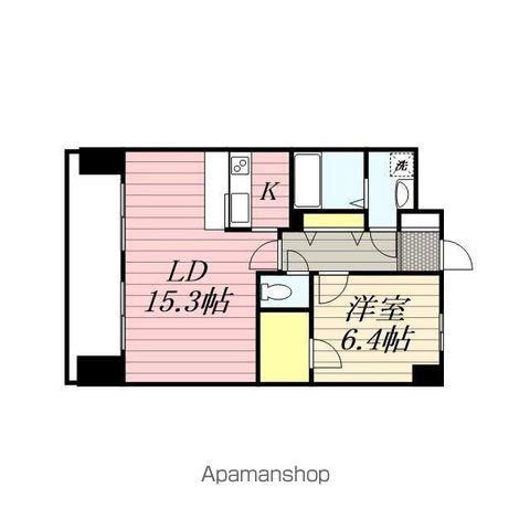 柏808タワー(1LDK/8階)の間取り写真