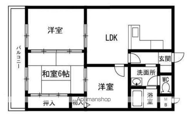 プレジデント箱崎(3LDK/7階)の間取り写真