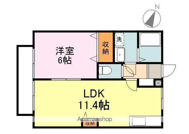 レジデンス大門(1LDK/2階)の間取り写真