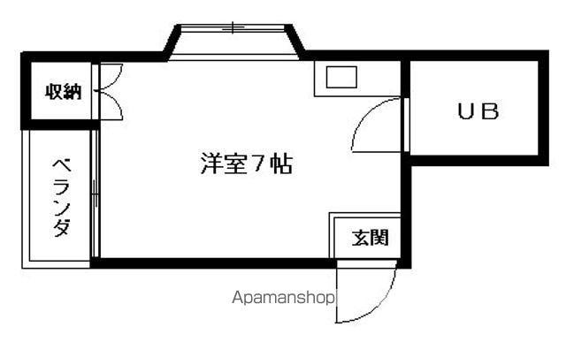 コーポなぎ(ワンルーム/1階)の間取り写真