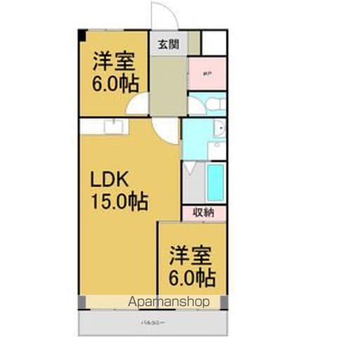 キムラマンション庄内通(2LDK/2階)の間取り写真