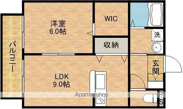 ガーデンコート A(1LDK/2階)の間取り写真