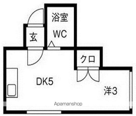 北37条シティハイツ(1K/2階)の間取り写真