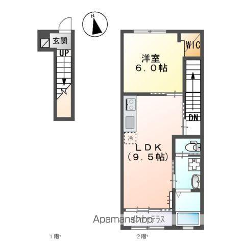 ブリスヒルズ坊金(1LDK/2階)の間取り写真