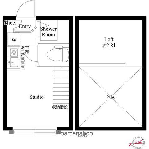 ハーモニーテラス高井戸西(ワンルーム/2階)の間取り写真