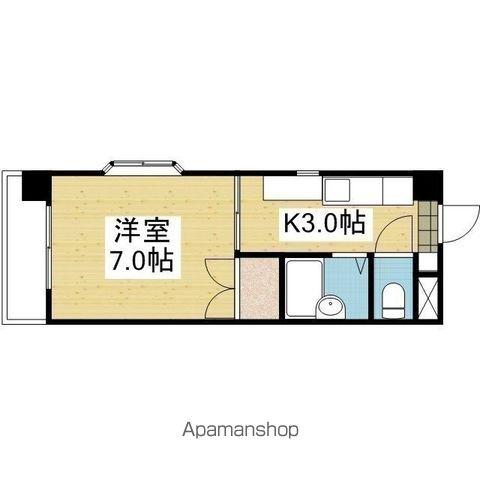 レジデンスヨコオ(1K/4階)の間取り写真