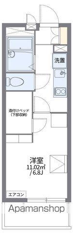 レオパレス平塚Ⅱ(1K/3階)の間取り写真